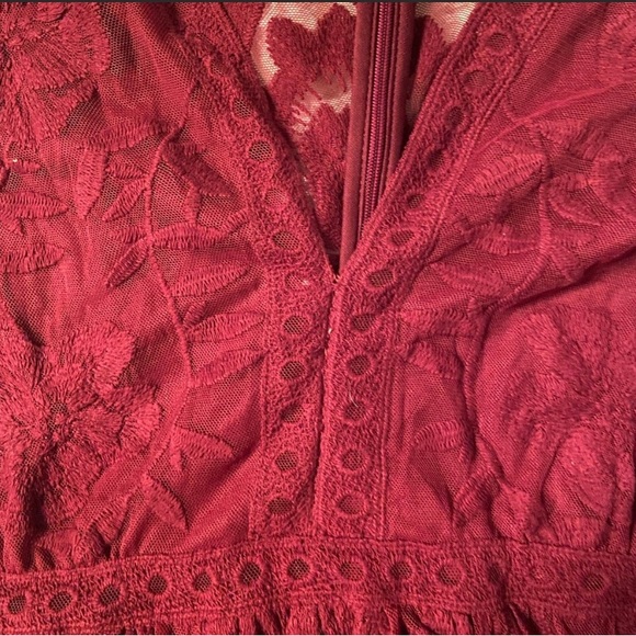 Lace Artemis Romper- Wine - Picture 5 of 8